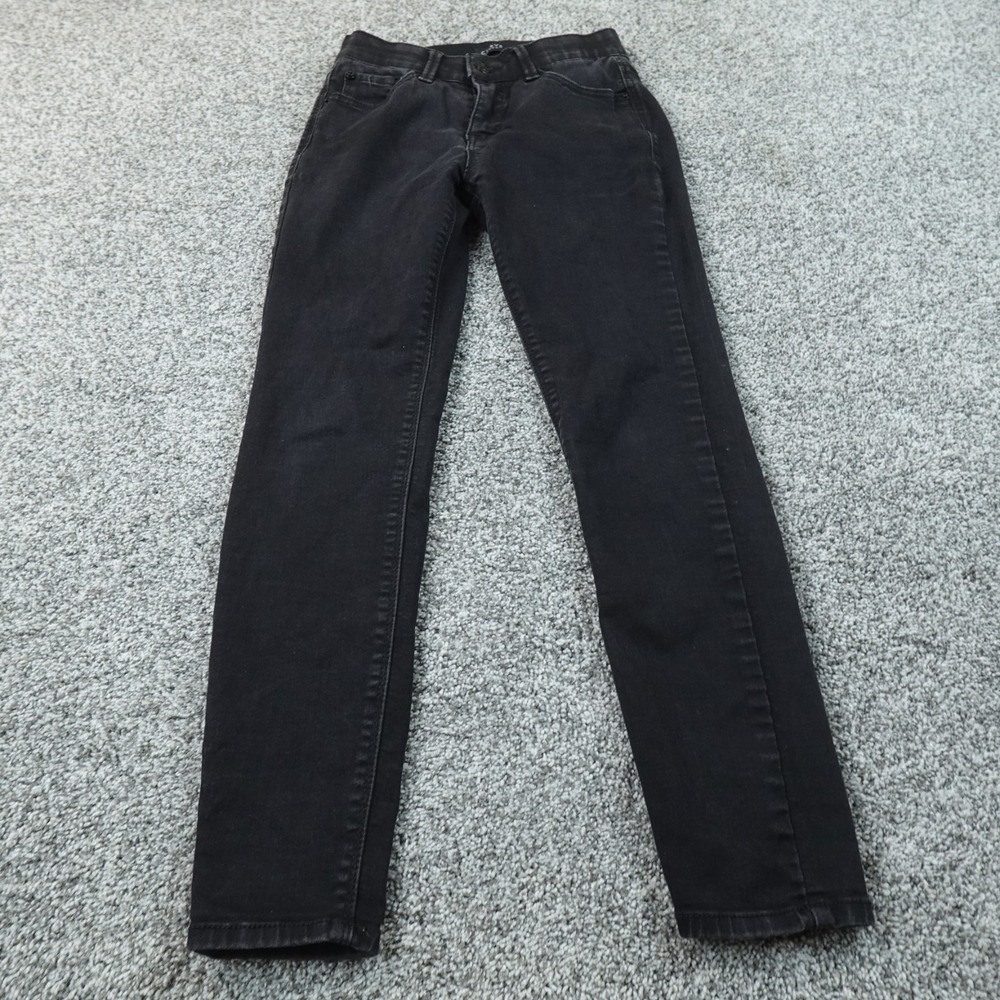 Curve Appeal Jeans Womens 2 Black Denim Comfort Waist High Rise Skinny Stretch